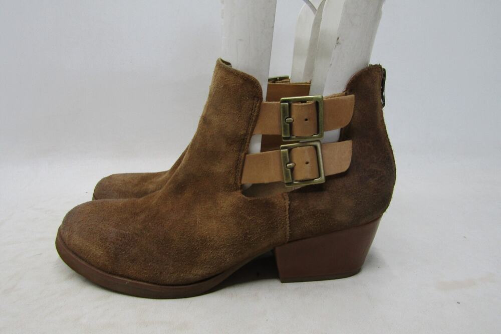 Kork Ease Womens Size 8 M Brown Suede Buckle Zip Ankle Fashion Boots Bootie